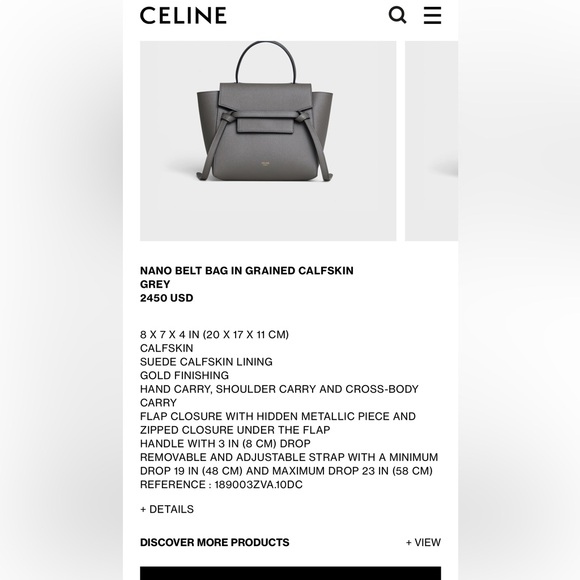 Celine Nano Belt Bag - Picture 7 of 12